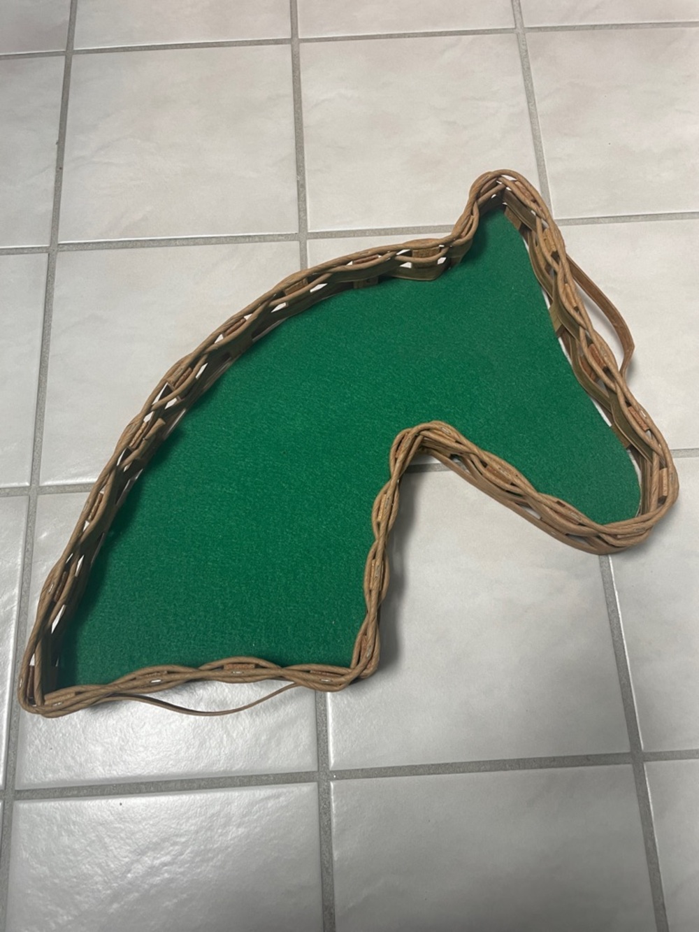 Vintage basket in shape of horse